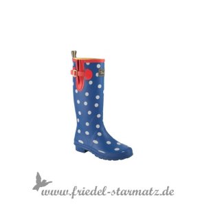 Joules - Gummistiefel Mdchen, gepunktet l Blau